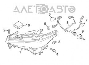 Front right headlight Mazda CX-5 17-20 AFS, LED