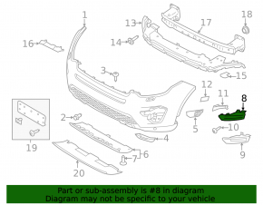 Right fog light plug for Land Rover Discovery Sport 17-19