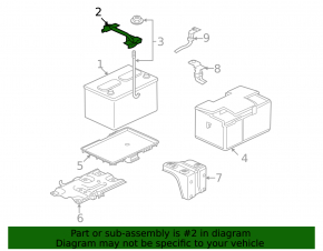 Battery mount MITSUBISHI GALANT 04-12
