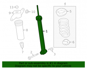 Rear left shock absorber assembly for Jaguar F-Pace X761 17-20