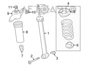 Rear left shock absorber assembly for Jaguar F-Pace X761 17-20