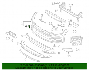 VW Jetta 19- GLI Front Bumper Tow Hook Cap