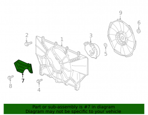 Honda CRV 20-22 hybrid cooling fan motor guard