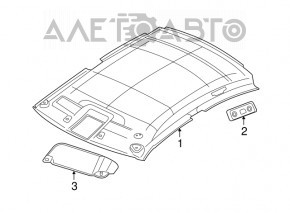 Right visor Chrysler 300 11- black