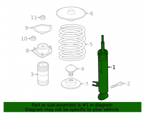 Rear left shock absorber for BMW X5 F15 14-18 with adaptive suspension