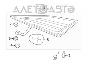 Light inside trunk lid left Honda Civic X FC 16-21 4d