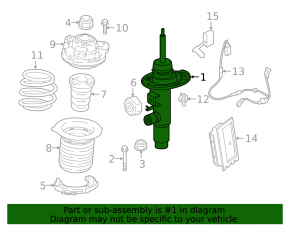 Front left shock absorber BMW 3 G20 20-26 B58 AWD electric