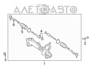 Toyota Camry V40 hybrid steering rack without rods, rusty