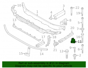 Front bumper bracket right Mini Cooper 25-26