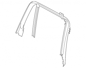 Door frame inner rear right BMW X3 G01 18-21 black