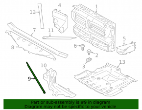 TV strut right BMW 5 F10 11-16