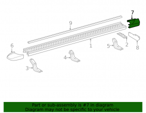 Rear left sill plug for Toyota Land Cruiser 2008-2021