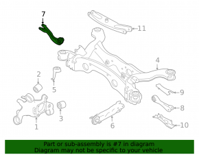 Upper rear left arm Infiniti QX30 17-