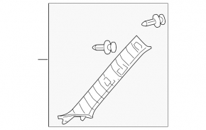 Front pillar trim left beige Toyota Camry v40
