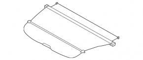 Trunk curtain Subaru Outback 15-19 black