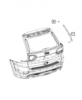 Trunk lid tilt sensor right Jeep Grand Cherokee WK2 14-21