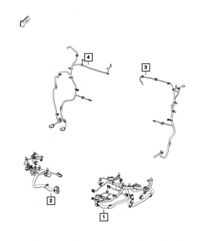 Driver's seat wiring for Jeep Cherokee KL 19-19