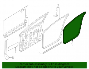 Front left door seal for Nissan Ariya 23-25