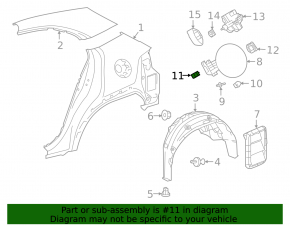 Lexus UX 19-26 Fuel Filler Door Hinge Spring