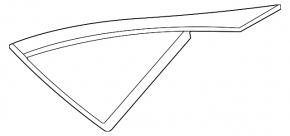 Right rear fender triangle cap for Nissan Ariya 23-25 with chrome molding