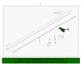 Mudguard on the rear right sill of the Kia Sorento 21-25 HEV, PHEV