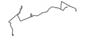 Air conditioner tube heater-condenser Toyota Highlander 17-19 2.7, 3.5
