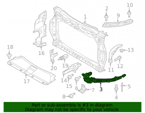 Front bumper mount under headlight left Audi Q3 8U 15-18