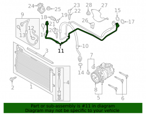 Air conditioner tube heater-condenser Audi Q3 8U 15-18 with sensor