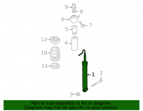 Front left shock absorber for Audi A4 allroad 17-25 electric