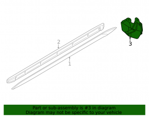 Mudguard rear right threshold Audi A3 22-26