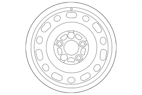 Wheel disk iron R16 Mazda 3 14-18 BM