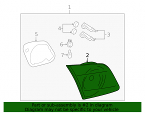 Right inner trunk lid light for Mazda3 03-09 rest.