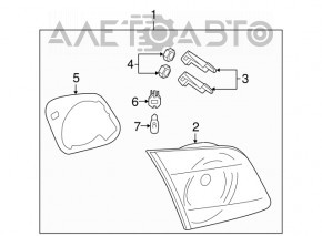 Right inner trunk lid light for Mazda3 03-09 rest.