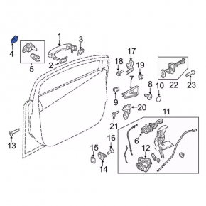 Plug outer handle rear left Ford Focus mk3 11-18 mat