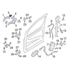 Plug outer handle rear left Ford Focus mk3 11-18 mat