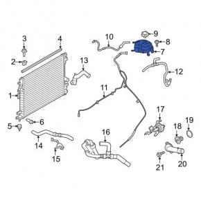 Lincoln MKX 16 Coolant Expansion Tank - Without Cap