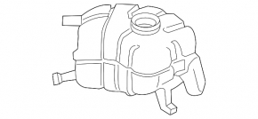 Lincoln MKX 16 Coolant Expansion Tank - Without Cap