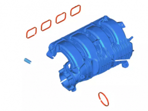 Ford Mustang mk6 2015-2019 2.3T intake manifold missing, broken ear