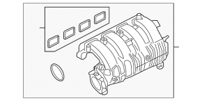 Ford Mustang mk6 2015-2019 2.3T intake manifold missing, broken ear