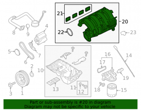 Ford Mustang mk6 2015-2019 2.3T intake manifold missing, broken ear