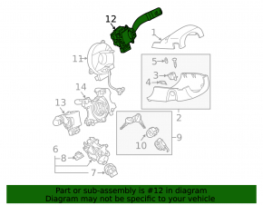 Right steering column switch for Mazda6 03-05