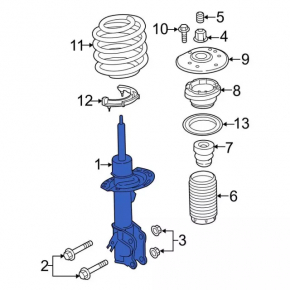 Shock absorber front right Lincoln MKZ 17-20 3.0