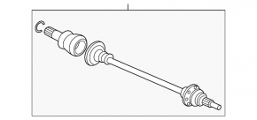 Drive axle shaft rear right Jaguar F-Pace X761 17- rusty, thread stripped
