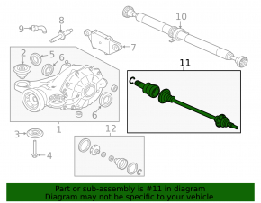 Drive axle shaft rear right Jaguar F-Pace X761 17- rusty, thread stripped