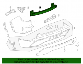 GMC Terrain 18- Rear Bumper Reinforcement