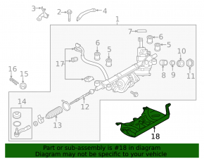 Steering rack protection Subaru Outback 15-19