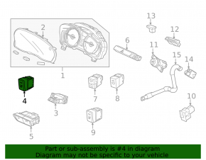 15-17 Acura TLX Stability Control Disable Button