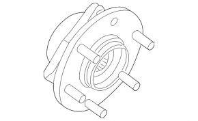 Front left hub Nissan Frontier 22-26 RWD