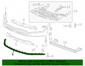 Lip extension front bumper Chevrolet Trax 17-22