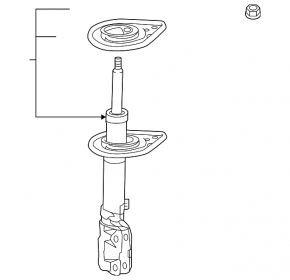 Rear left shock absorber for Toyota Avalon 13-15 hybrid